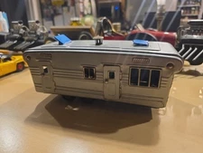  JAPAN 4 WHEEL TIN TRAVEL TRAILER  9" Alps Sss Cute Vintage Old  Toy Camper 