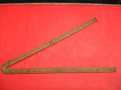 Vintage Buchsbaum Rabone Imperial klappbarer Holzlineal 3ft Tischlerei Lineal