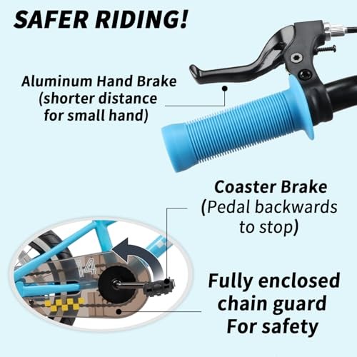  NuNu 12 14 16 Inch Kids Bike BMX Style for 2 blue 12 Inch With Training Wheels