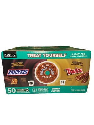 50 K-Cups Coffee Variety Pack   Snickers & Twix Flavors   FREE SHIPPING