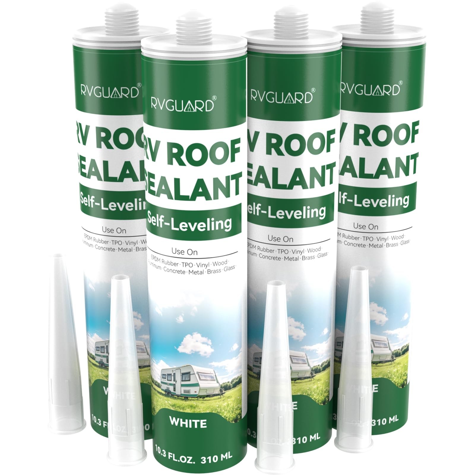 RV Roof Sealant, Self-Leveling Lap Sealant, Flexible RV Caulk Sealant for RV, 