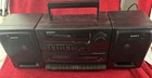 Sony CFS-W455 Stereo Double Cassette Radio Boom Box Detachable Speakers  Working
