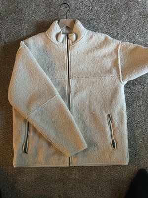 VINCE Mens Zip Up Summer Sherpa Jacket Bone Size Medium MSRP $395