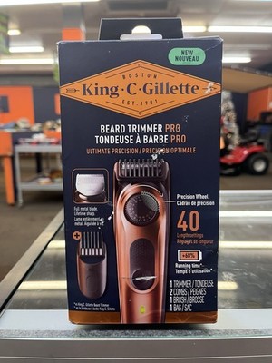 King C. Gillette Beard Trimmer PRO with 40 beard length settings in precise 0.5m