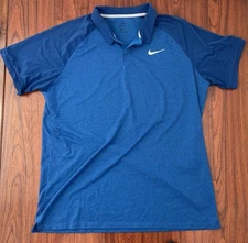 Nike Golf Dri-Fit Polo Shirt Blue XL Outdoor Casual Lightweight