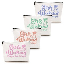 4 Pcs Girls Weekend Gifts for Women 2026 Girls Trip Makeup Bag Girl Trip Gift...