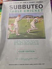 Subbuteo Tavolo Cricket Club Edizione Set Vintage Ottime Condizioni