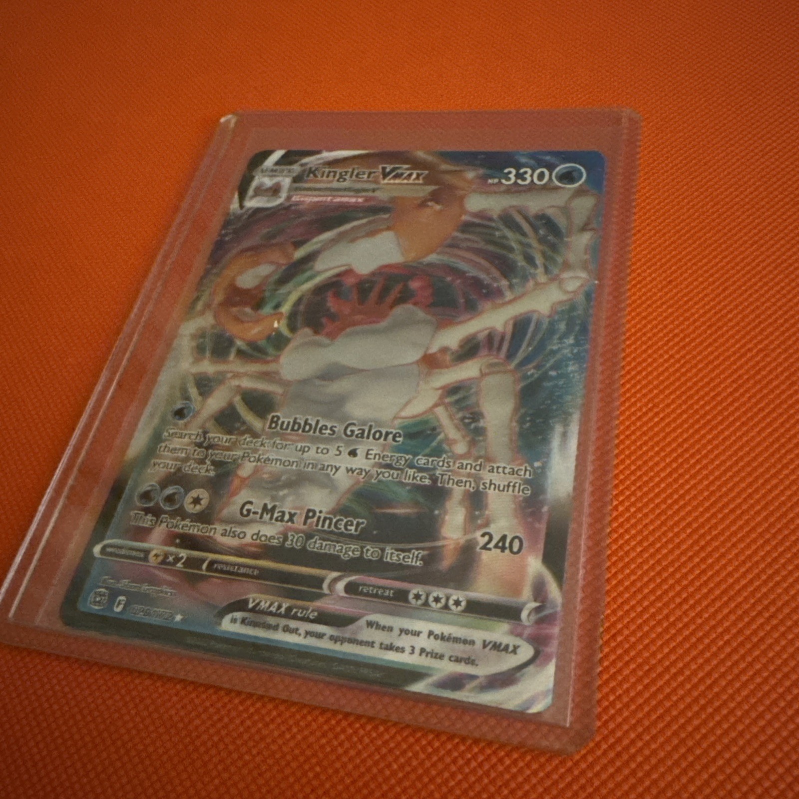 Pokémon TCG Kingler VMAX  Brilliant Stars 029/172 Holo Ultra Rare NM