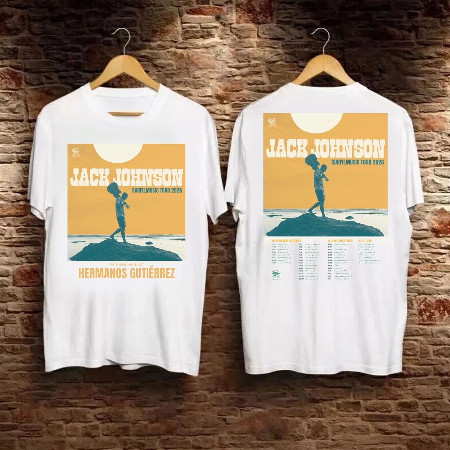JACK JOHNSON Summer 2026 Tour Double Sided T-Shirt Reprint