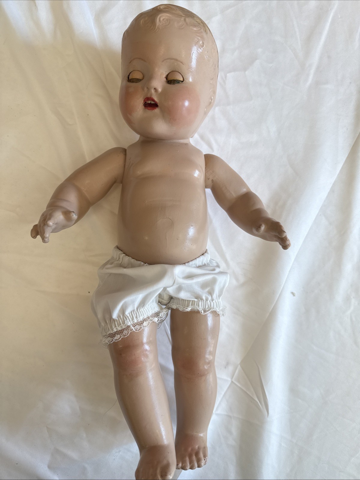 Vintage 1940s Full Body Composition Baby Doll Unmarked 20