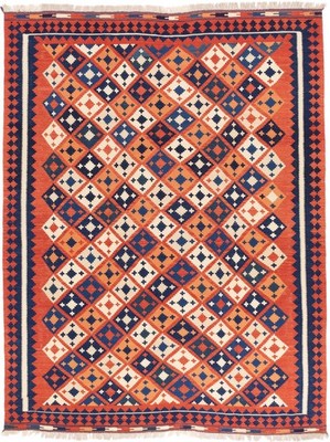 Kelim Kashkouli Teppich 229x297 cm handgewebt Wolle Persien Unikat Neu