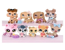 9Lot Mini Pet Shop LPs Cats and Dogs Toy Collectible lps Figure Pet Cute Gift