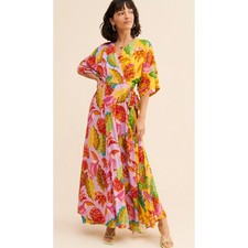 NEW Farm Rio Beaks and Bananas Wrap Dress size M medium 