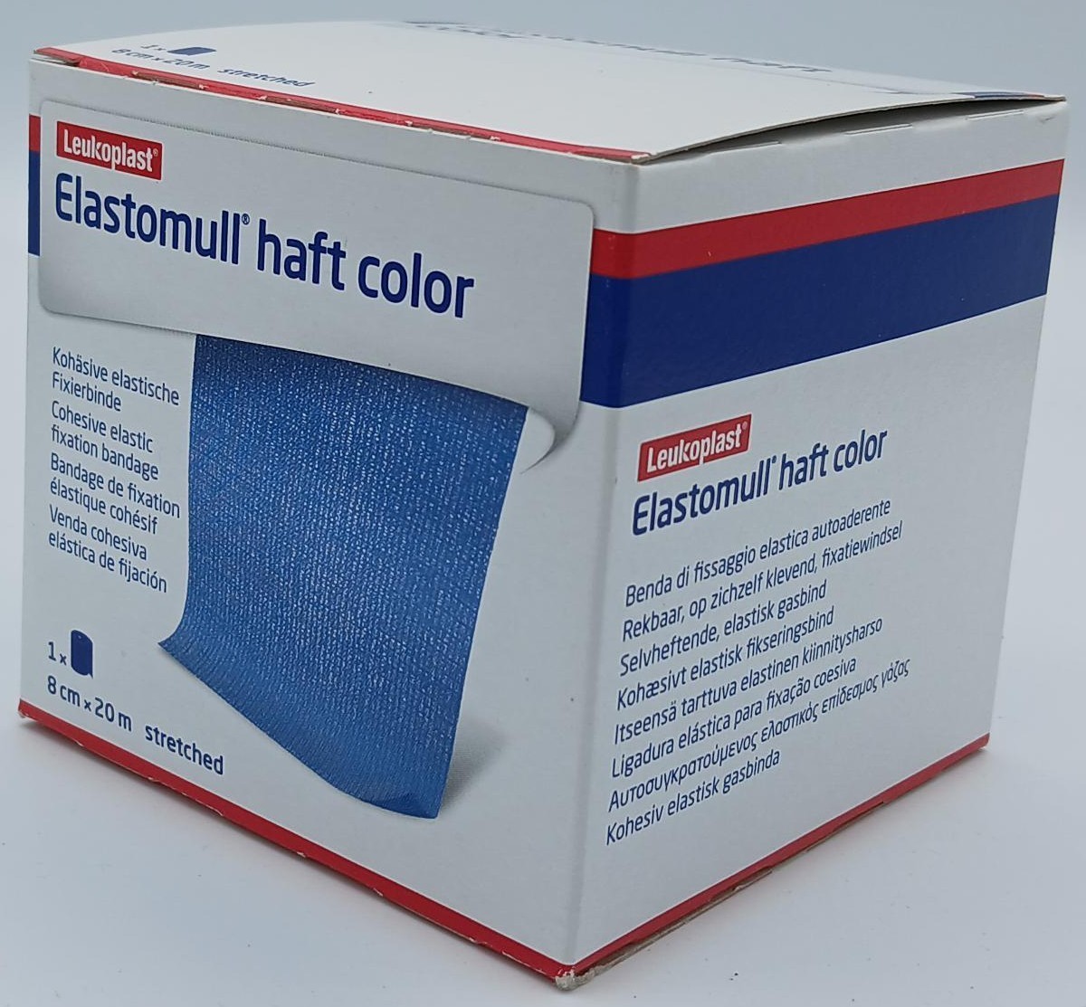 ELASTOMULL haft color 8 cmx20 m Fixierb.blau Inhalt: 1 ST REF 4537200