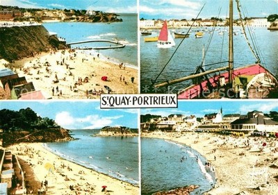 Saint-Quay-Portrieux Fliegeraufnahme Strand Hafen Casino
