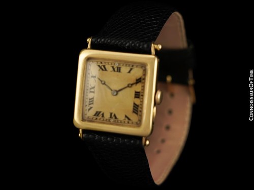 1920 BERNARD POITEVIN Ultra Rare (Audemars PIguet) Mens Officer's 18K Gold - Picture 4 of 9