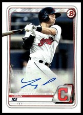 2020 Bowman #PA-LI Logan Ice Prospect Autographs Cleveland Guardians
