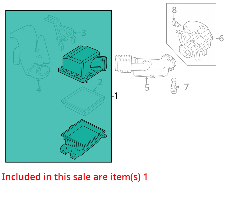 14 2015 16 17 18 19 Dodge Journey Air Cleaner with  | 3.6L - Image 4 of 4