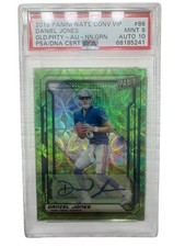2019 National Convention VIP Neon Green Prizm /25 Daniel Jones Rookie Auto RC