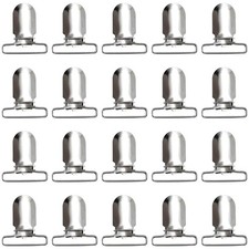 40 Pieces Men Suspender Clips Metal Clips Straps Holder Fasteners Clips Heavy...
