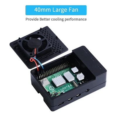 GeeekPi Boîtier Raspberry Pi 4 avec ventilateur PWM et dissipateurs - Photo 1/4