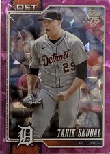 2026 Topps Series 1 #300 TARIK SKUBAL Pink Diamante Foil Detroit Tigers 