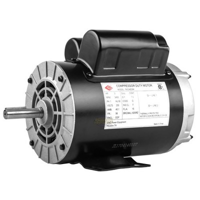 3 HP 3450 RPM Electric Motor Compressor Duty 56 Frame 1 Phase 5/8'' Shaft 230 V