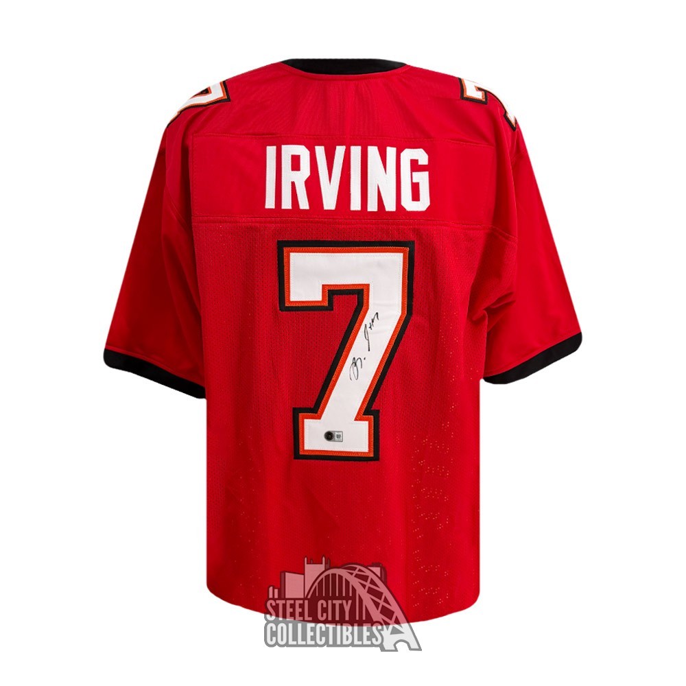 Bucky Irving Autographed Tampa Bay Custom Red Football Jersey - BAS