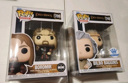 Funko The Lord of the Rings Lot Boromir 1709 Bilbo Baggins 1748 WITH PROTECTORS