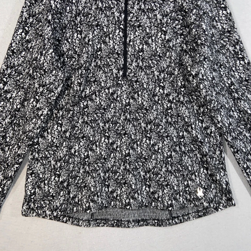 Pullover Spyder Active para mujer XL negro blanco cuarto cremallera elástico polar atlético Foto 2 de 4