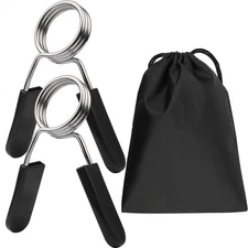 Weight Bar Clips Barbell Clamps 2 Inch for Olympic Bar Spring Lock Collars fo...