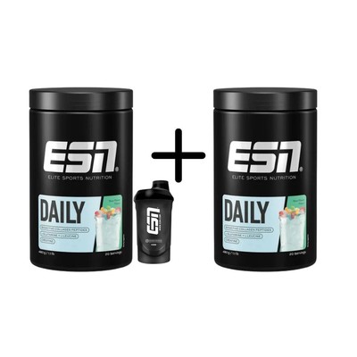 2x ESN Daily 480g - Glutamin + Kollagen + Kreatin + Leucin + free ESN Shaker