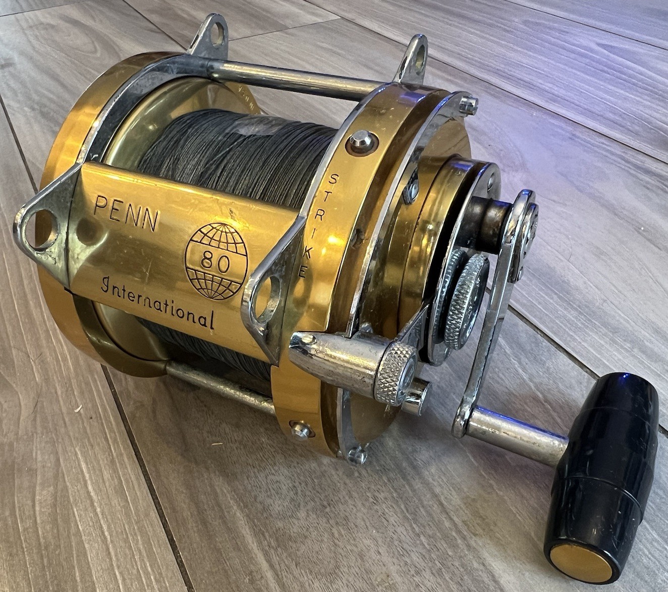 Vintage Penn International 80 Big Game Conventional Fishing Reel w/ Braid USA