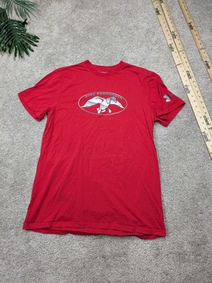 Under Armour Duck Commander Shirt Mens Medium Red HeatGear Charged Logo Tee
