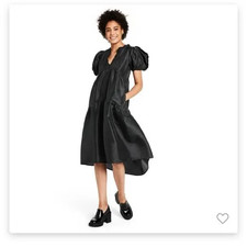 Kika Vargas for Target Tiered Ruffle Edge Puff Sleeve Midi Dress XL