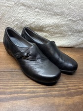 Dansko Franny Black Napa Leather Slip-On Loafer Comfort Shoes Women  s 39