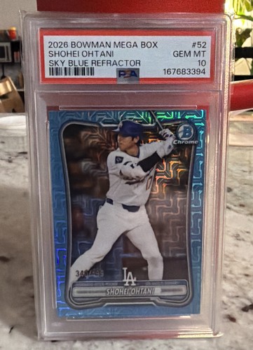 2026 Bowman - Shohei Ohtani #52 Chrome Sky Blue Mojo Refractor /499