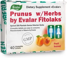 Apricot Dill Plantain Senna Siberian Herbs by Evalar Fitolaks 40 Tabs 