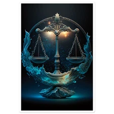 Libra Zodiac Sign - Vinyl Decal Sticker - Car Window Laptop - ebn11627