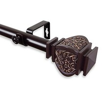Rod Desyne Margot Double Curtain Rod Mahogany 48 - 84 In.