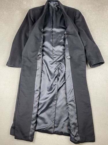 Neiman Marcus Loro Piana 100% Cashmere Coat Black Men's 38 SHT Double Breasted - Picture 15 of 19