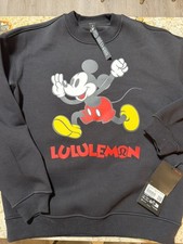 Lululemon Athletica Disney Mickey Mouse Oversized Fleece Pullover Sweatshirt XS