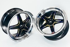 4x 18 Hart Hr77 5x114.3 Black With Neo Chrome Wheels Fits For Skyline Supra