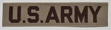 US ARMY desert DCU Uniform TAN nylon name tape Over The Pocket Patch 4.5"×1" NOS