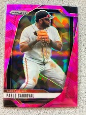 2025 Panini Prizm Pink Ice Prizm #294 Pablo Sandoval San Francisco Giants