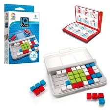 IQ Focus Cognitive Skill-Building Travel Game with Portable Case featuring 12...
