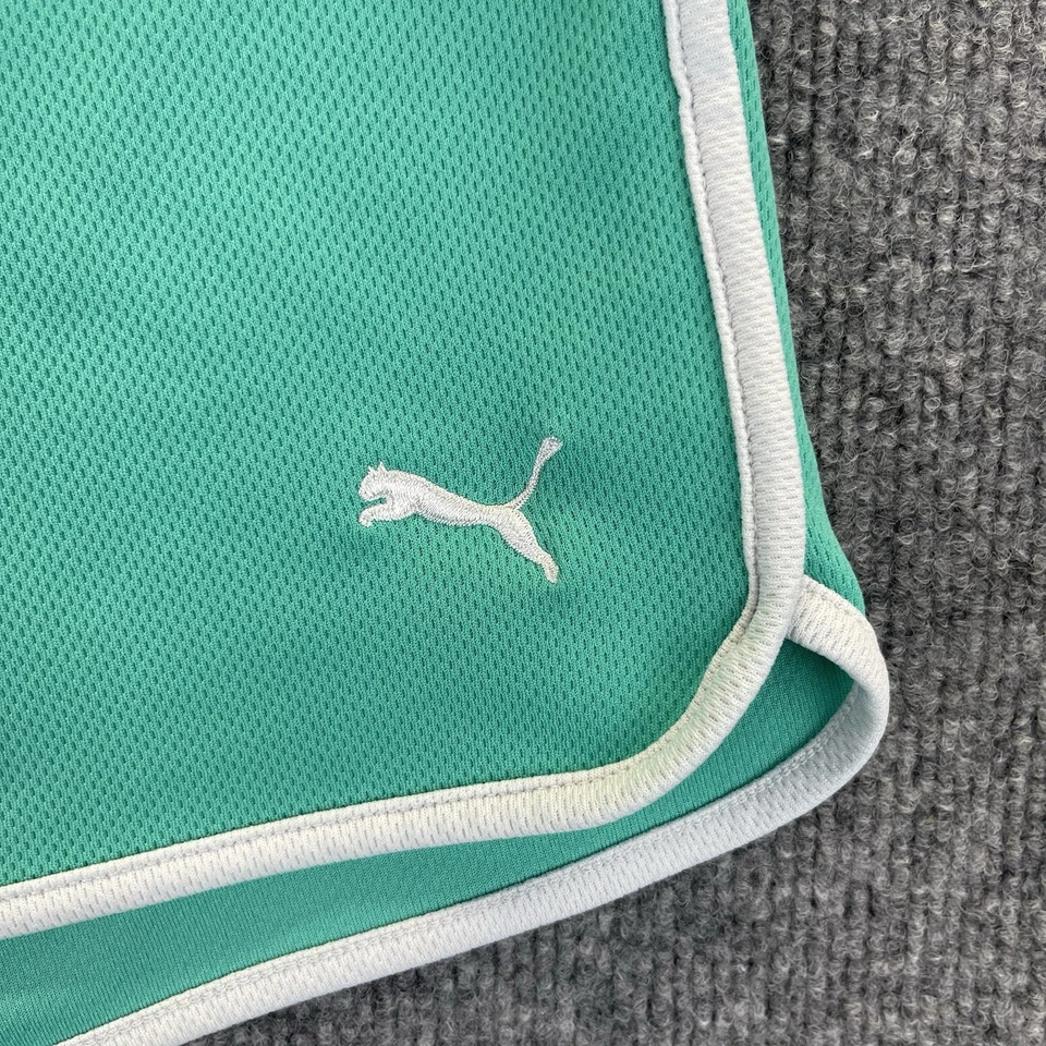 Pantalones Cortos Puma Niña Grandes Verdes Elásticos Verano Correr Atléticos Foto 2 de 4