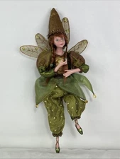 Windward Fairy Pixie Elf Autumn Wings Posable Red Hair VTG 12"