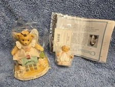 Cherished Teddies Bear Figurine Guardian Angel Guard Me From Above 2 Figures Box