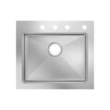 PROFLO PFDM1B2522554 Sault 25" Compliant Drop In Single Basin - Stainless Steel